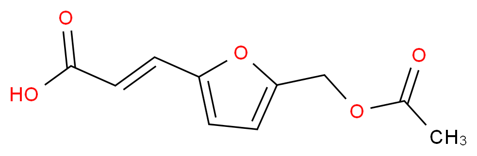 (2E)-3-{5-[(acetyloxy)methyl]furan-2-yl}prop-2-enoic acid_分子结构_CAS_38898-02-1