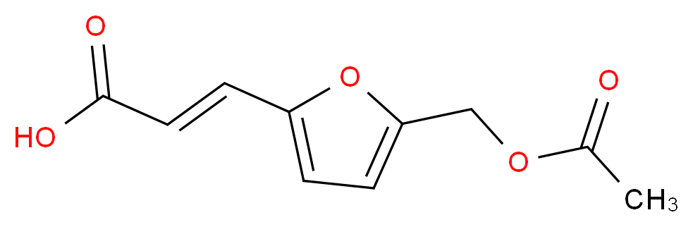 (2E)-3-{5-[(acetyloxy)methyl]-2-furyl}acrylic acid_分子结构_CAS_38898-02-1)