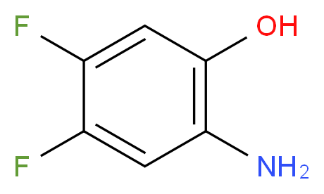 2-amino-4,5-difluorophenol_分子结构_CAS_163734-01-8