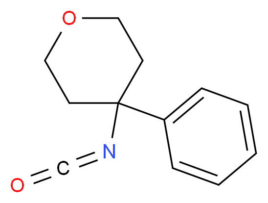 4-isocyanato-4-phenyloxane_分子结构_CAS_941717-02-8