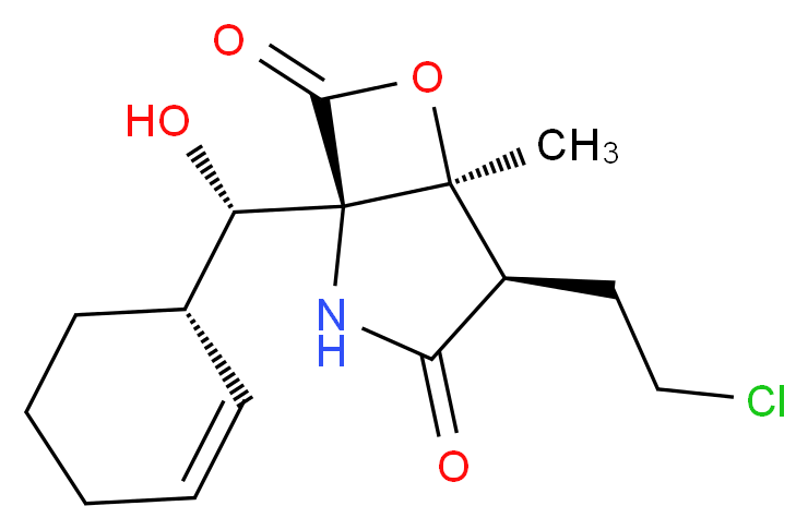 (1R,4R,5S)-4-(2-chloroethyl)-1-[(S)-(1S)-cyclohex-2-en-1-yl(hydroxy)methyl]-5-methyl-6-oxa-2-azabicyclo[3.2.0]heptane-3,7-dione_分子结构_CAS_437742-34-2