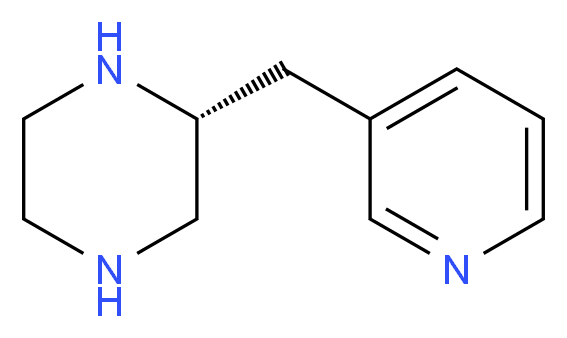 (2R)-2-[(pyridin-3-yl)methyl]piperazine_分子结构_CAS_1217437-22-3