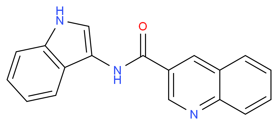 N-1H-indol-3-yl-3-quinolinecarboxamide_分子结构_CAS_)