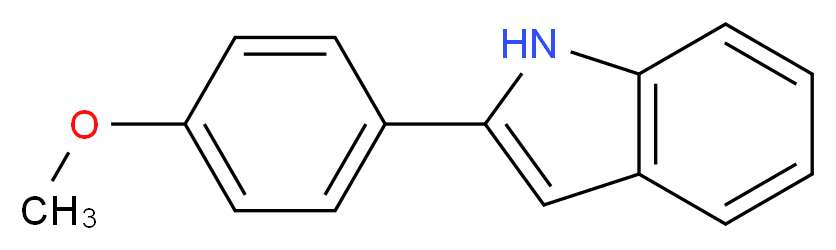 2-(4-Methoxyphenyl)-1H-indole_分子结构_CAS_)