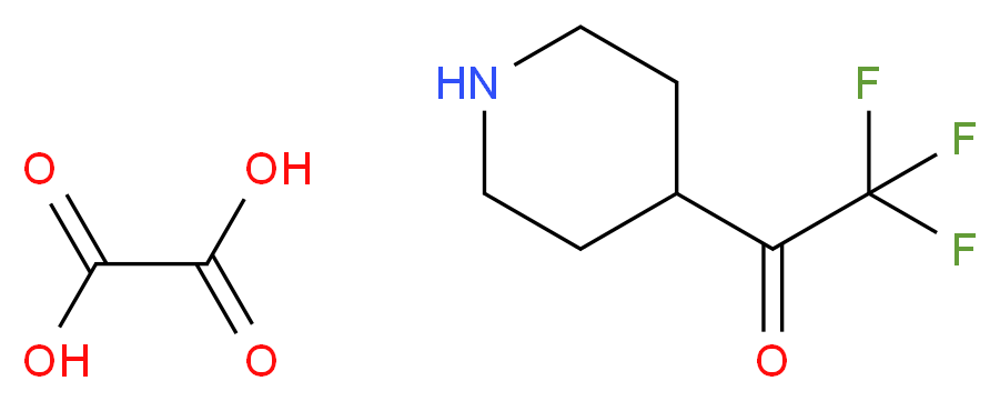 2,2,2-Trifluoro-1-(piperidin-4-yl)ethanone oxalate_分子结构_CAS_1182349-50-3)