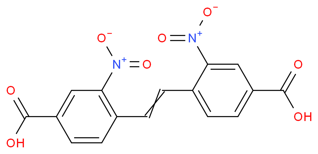 4-[2-(4-carboxy-2-nitrophenyl)ethenyl]-3-nitrobenzoic acid_分子结构_CAS_1202689-44-8