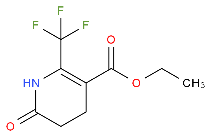 Ethyl 6-oxo-2-(trifluoromethyl)-1,4,5,6-tetrahydro-3-pyridinecarboxylate_分子结构_CAS_194673-12-6)
