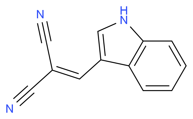 2-(1H-indol-3-ylmethylidene)propanedinitrile_分子结构_CAS_75629-62-8