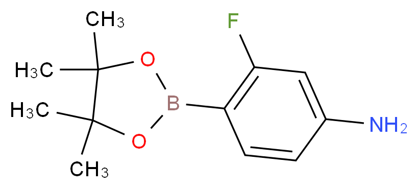 4-Amino-2-fluorobenzeneboronic acid pinacol ester_分子结构_CAS_819057-45-9)