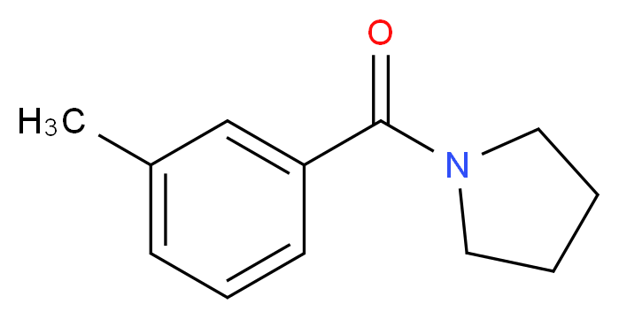 1-(3-Methylbenzoyl)pyrrolidine_分子结构_CAS_164918-75-6)