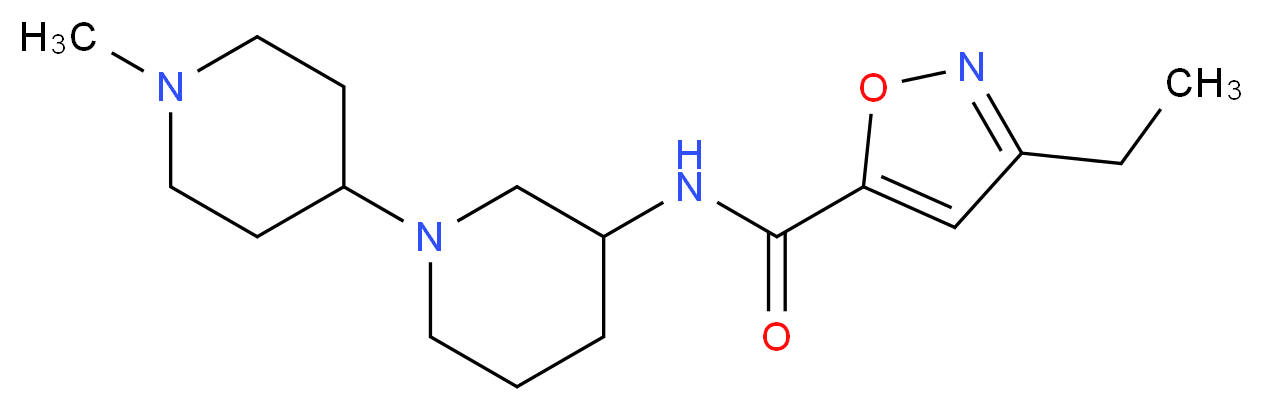 3-ethyl-N-(1'-methyl-1,4'-bipiperidin-3-yl)-5-isoxazolecarboxamide_分子结构_CAS_)