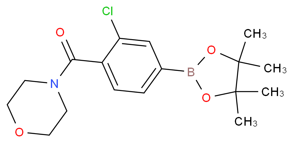 (2-Chloro-4-(4,4,5,5-tetramethyl-1,3,2-dioxaborolan-2-yl)phenyl)(morpholino)methanone_分子结构_CAS_1092563-48-8)