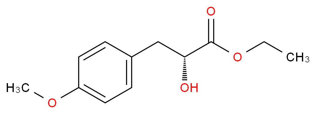 (R)-2-HYDROXY-3-(4-METHOXY-PHENYL)-PROPIONIC ACID ETHYL ESTER_分子结构_CAS_33173-51-2)