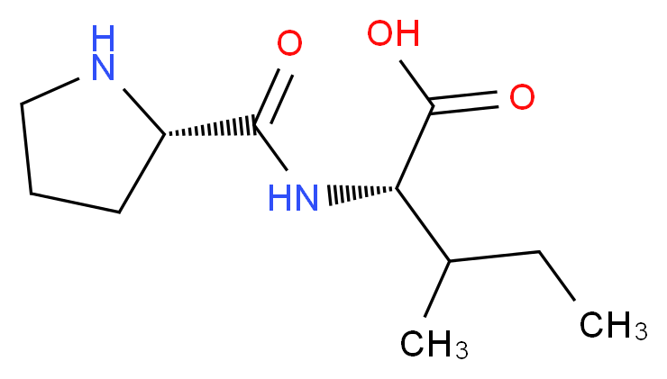 (2S)-3-methyl-2-[(2S)-pyrrolidin-2-ylformamido]pentanoic acid_分子结构_CAS_51926-51-3