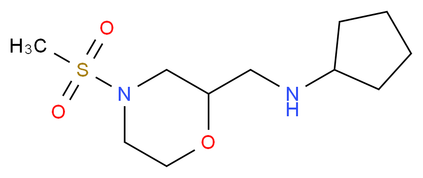 N-{[4-(methylsulfonyl)morpholin-2-yl]methyl}cyclopentanamine_分子结构_CAS_)