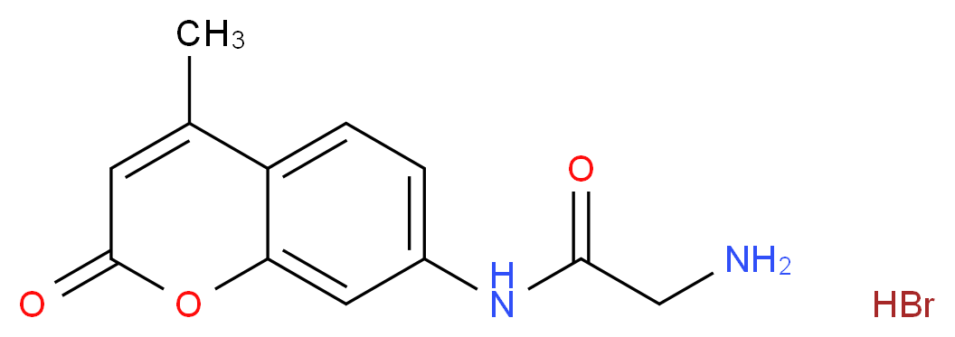 2-amino-N-(4-methyl-2-oxo-2H-chromen-7-yl)acetamide hydrobromide_分子结构_CAS_113728-13-5