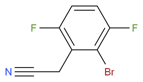 2-(2-bromo-3,6-difluorophenyl)acetonitrile_分子结构_CAS_1256482-82-2