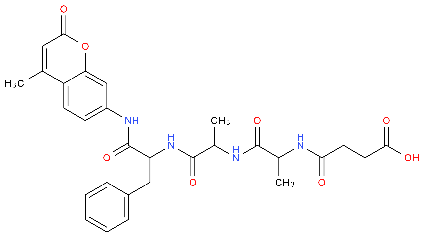 N-Succinyl-Ala-Ala-Phe-7-amido-4-methylcoumarin_分子结构_CAS_71973-79-0)