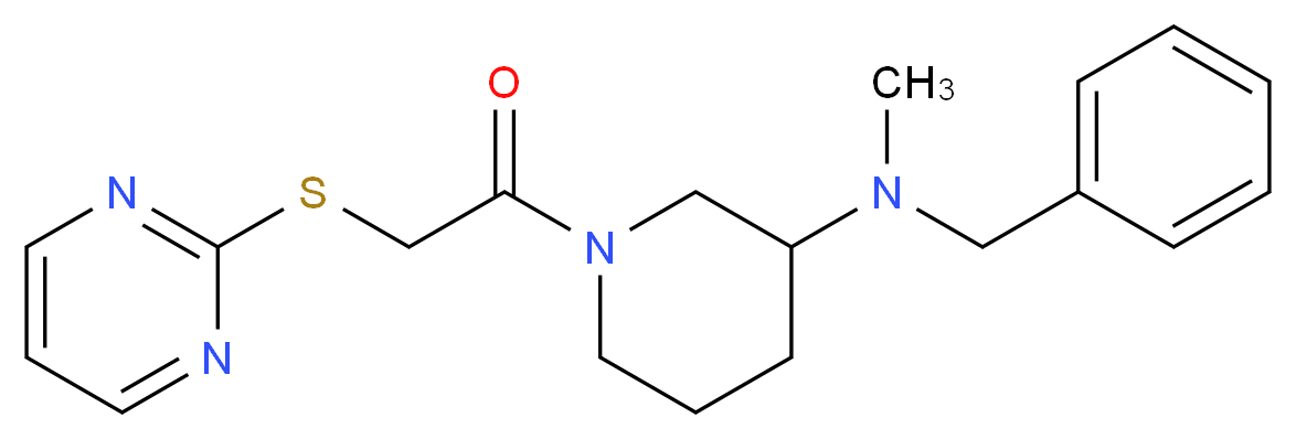 N-benzyl-N-methyl-1-[(2-pyrimidinylthio)acetyl]-3-piperidinamine_分子结构_CAS_)