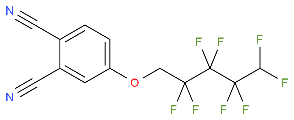 4-[(2,2,3,3,4,4,5,5-octafluoropentyl)oxy]benzene-1,2-dicarbonitrile_分子结构_CAS_121068-03-9