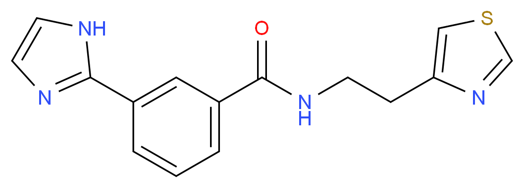 3-(1H-imidazol-2-yl)-N-[2-(1,3-thiazol-4-yl)ethyl]benzamide_分子结构_CAS_)