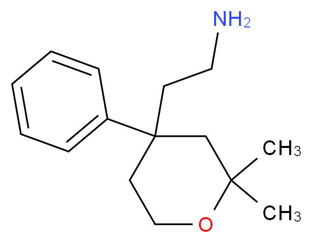 2-(2,2-Dimethyl-4-phenyl-tetrahydro-pyran-4-yl)-ethylamine_分子结构_CAS_)