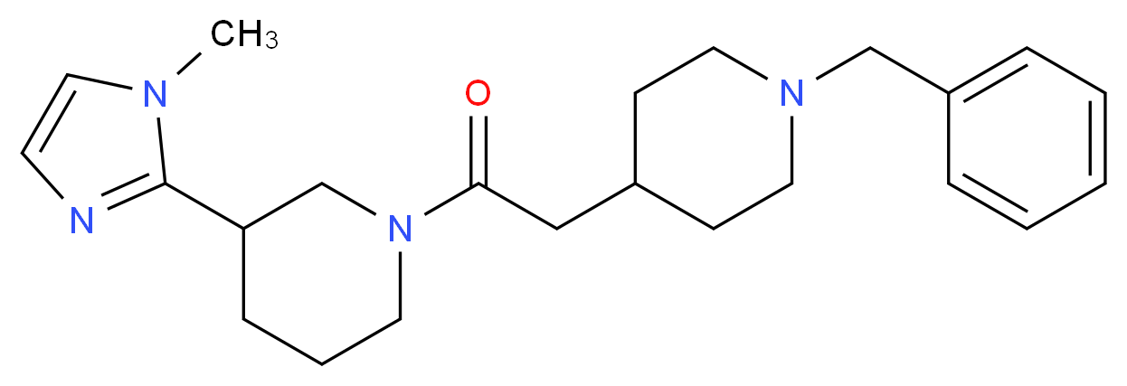 1-[(1-benzylpiperidin-4-yl)acetyl]-3-(1-methyl-1H-imidazol-2-yl)piperidine_分子结构_CAS_)