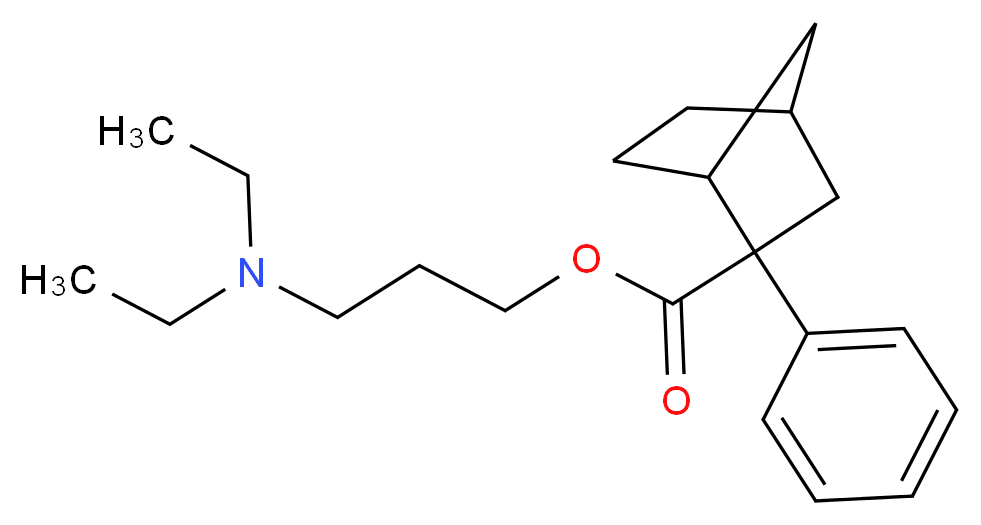 3-(diethylamino)propyl 2-phenylbicyclo[2.2.1]heptane-2-carboxylate_分子结构_CAS_20448-86-6