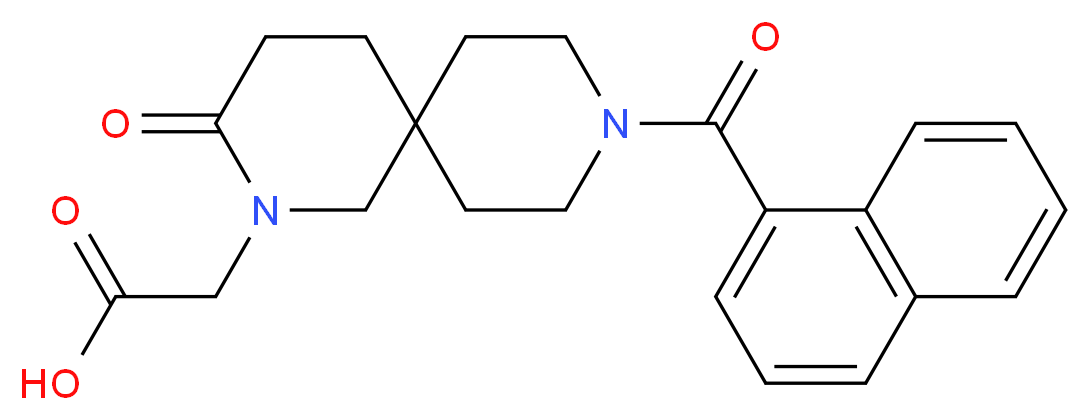 [9-(1-naphthoyl)-3-oxo-2,9-diazaspiro[5.5]undec-2-yl]acetic acid_分子结构_CAS_)