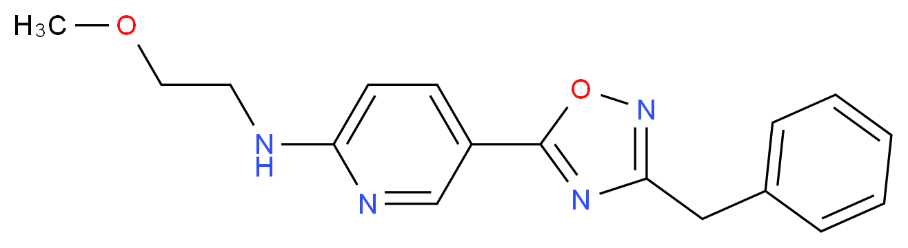 5-(3-benzyl-1,2,4-oxadiazol-5-yl)-N-(2-methoxyethyl)-2-pyridinamine_分子结构_CAS_)