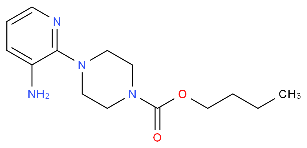 butyl 4-(3-aminopyridin-2-yl)piperazine-1-carboxylate_分子结构_CAS_111669-25-1