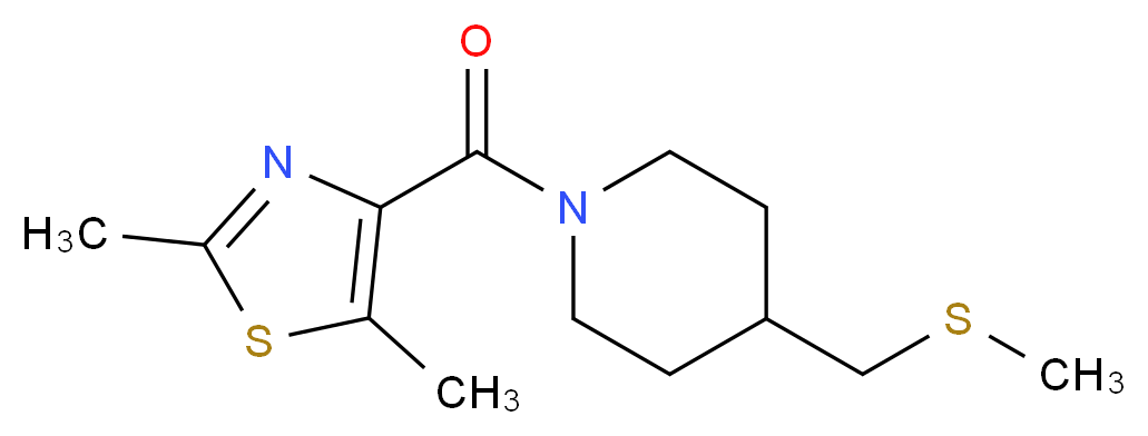 1-[(2,5-dimethyl-1,3-thiazol-4-yl)carbonyl]-4-[(methylthio)methyl]piperidine_分子结构_CAS_)