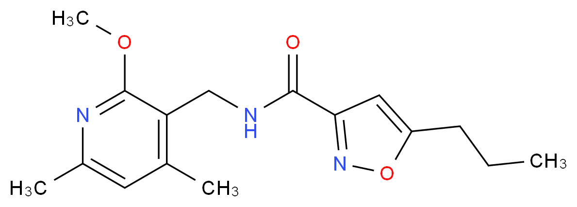 N-[(2-methoxy-4,6-dimethyl-3-pyridinyl)methyl]-5-propyl-3-isoxazolecarboxamide_分子结构_CAS_)