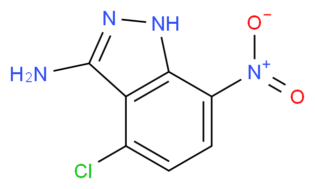 4-Chloro-7-nitro-1H-indazol-3-amine_分子结构_CAS_)