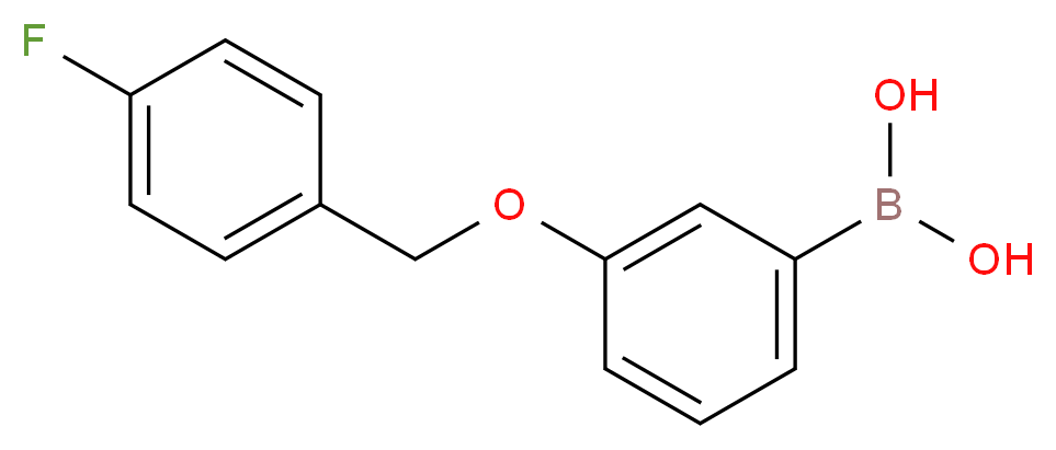 3-(4′-氟苄氧基)苯基硼酸_分子结构_CAS_1072952-03-4)