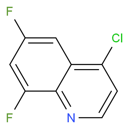 4-Chloro-6,8-difluoroquinoline_分子结构_CAS_239463-89-9)