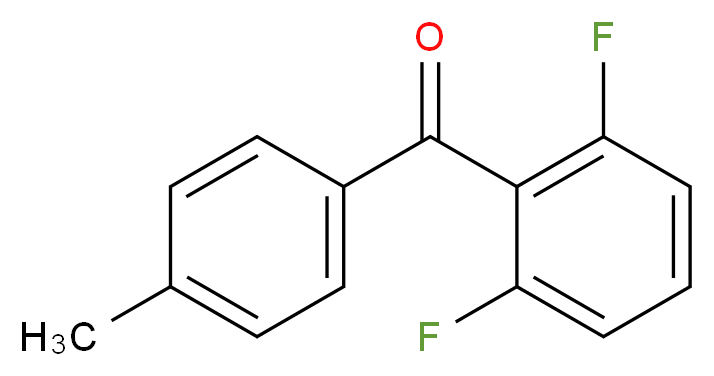 (2,6-difluorophenyl)(4-methylphenyl)methanone_分子结构_CAS_122041-25-2