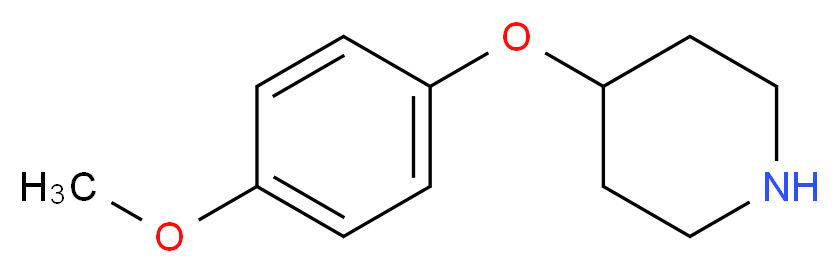 4-(4-methoxyphenoxy)piperidine_分子结构_CAS_162402-33-7