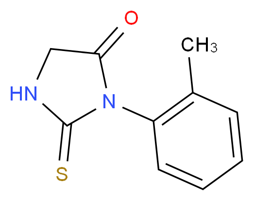 3-(2-methylphenyl)-2-sulfanylideneimidazolidin-4-one_分子结构_CAS_32607-34-4