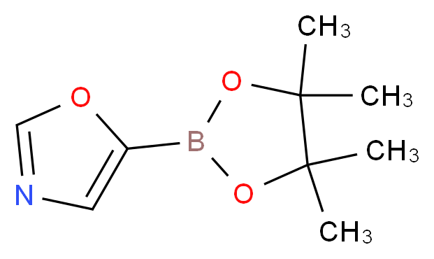 5-(4,4,5,5-tetramethyl-1,3,2-dioxaborolan-2-yl)oxazole_分子结构_CAS_942070-84-0)