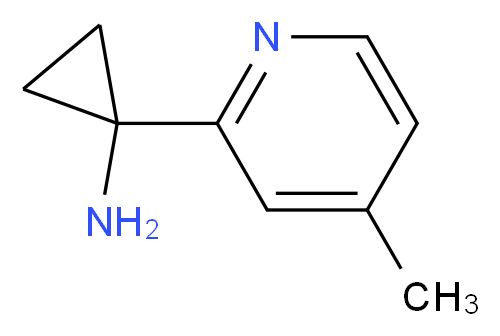 1-(4-methylpyridin-2-yl)cyclopropan-1-amine_分子结构_CAS_1060804-85-4