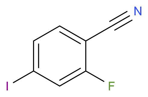 2-fluoro-4-iodobenzonitrile_分子结构_CAS_137553-42-5