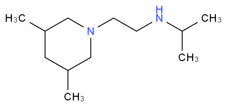 N-[2-(3,5-Dimethylpiperidin-1-yl)ethyl]-N-isopropylamine_分子结构_CAS_)