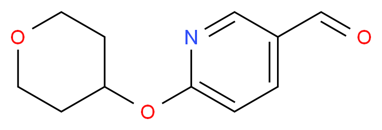 6-(oxan-4-yloxy)pyridine-3-carbaldehyde_分子结构_CAS_910036-95-2