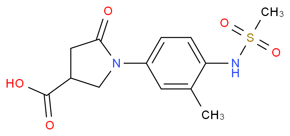 1-{3-methyl-4-[(methylsulfonyl)amino]phenyl}-5-oxopyrrolidine-3-carboxylic acid_分子结构_CAS_)