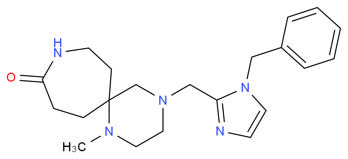 4-[(1-benzyl-1H-imidazol-2-yl)methyl]-1-methyl-1,4,9-triazaspiro[5.6]dodecan-10-one_分子结构_CAS_)