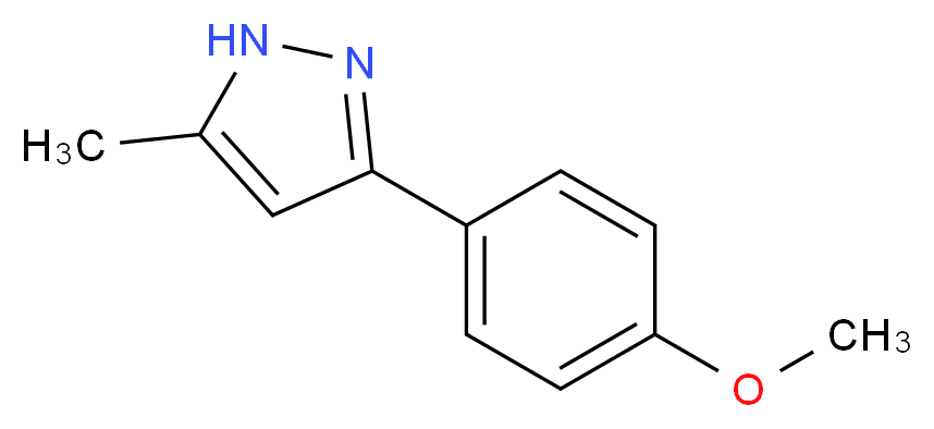 3-(4-methoxyphenyl)-5-methyl-1H-pyrazole_分子结构_CAS_23263-96-9