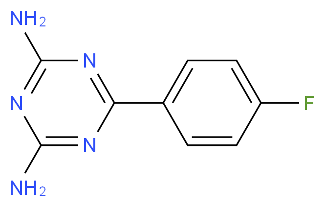 2,4-Diamino-6-(4-fluorophenyl)-1,3,5-triazine_分子结构_CAS_30530-44-0)