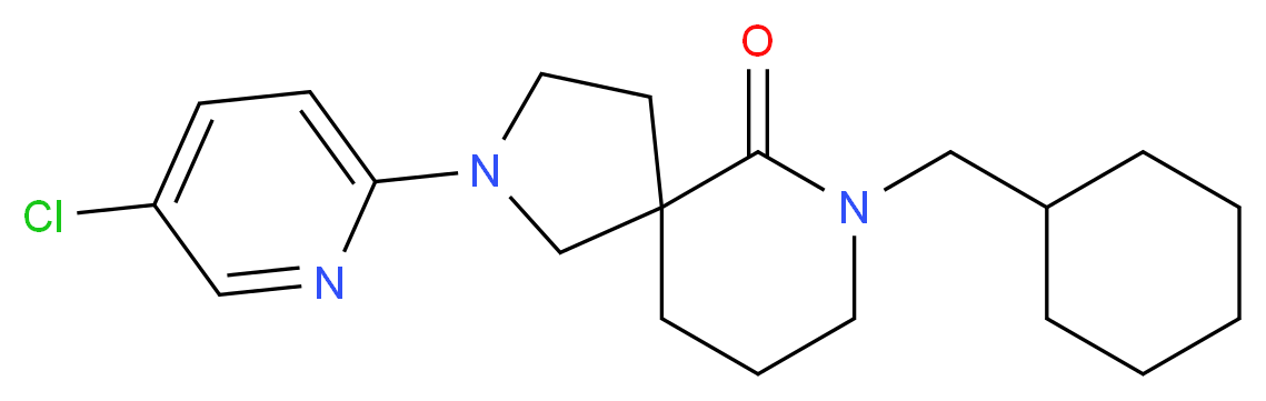 2-(5-chloro-2-pyridinyl)-7-(cyclohexylmethyl)-2,7-diazaspiro[4.5]decan-6-one_分子结构_CAS_)