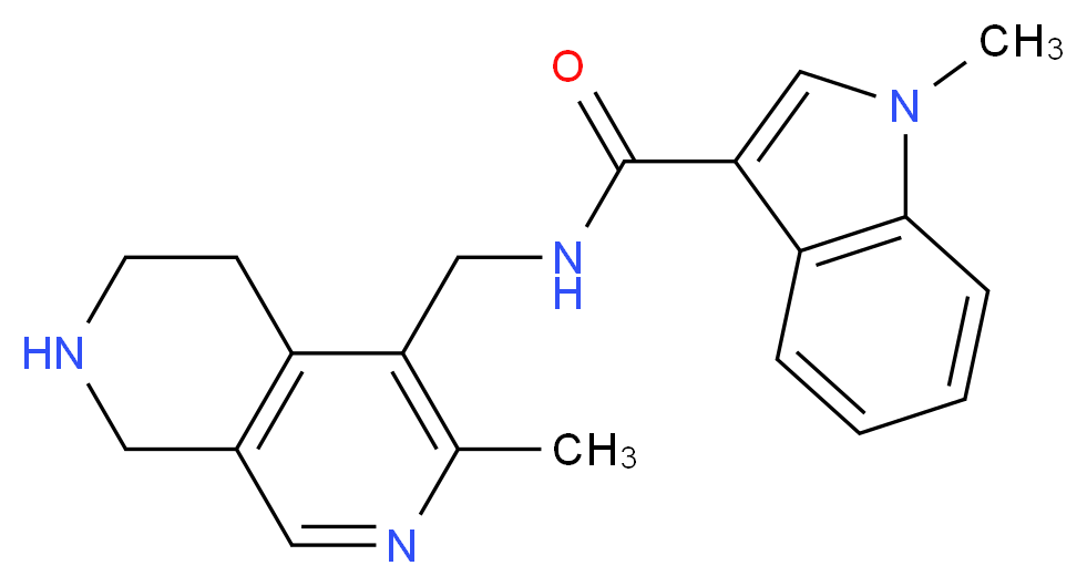 1-methyl-N-[(3-methyl-5,6,7,8-tetrahydro-2,7-naphthyridin-4-yl)methyl]-1H-indole-3-carboxamide_分子结构_CAS_)